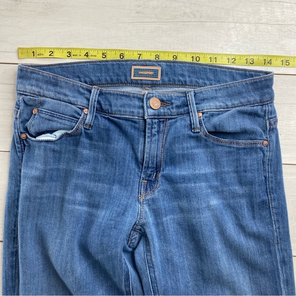 Mother Denim The Runaway Jeans  Tea For Two Sz 26 Mid Low Rise Kick Flare - Picture 6 of 14